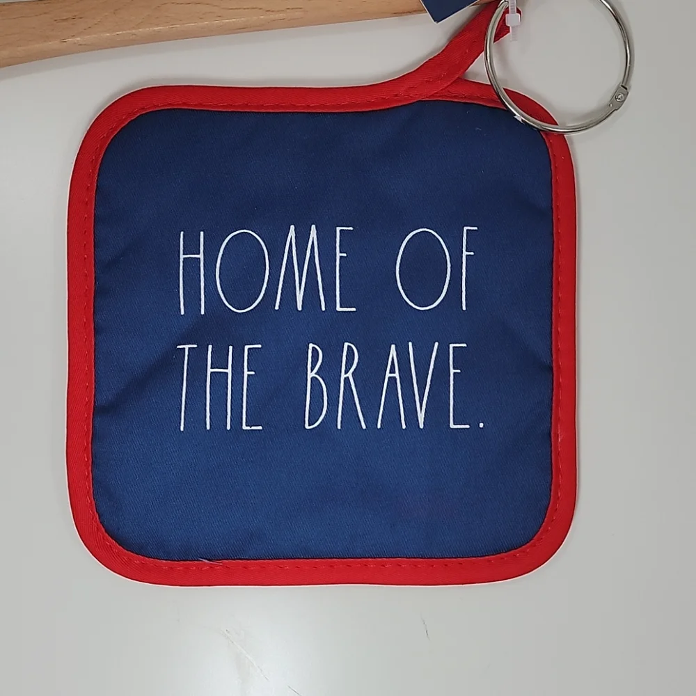 Rae Dunn Home of the Brave Spatula & Potholder Set